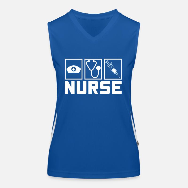 Nurse Krankenschwester Spruch Statement Beruf Funktionelles Kontrast-Tank Top für Frauen