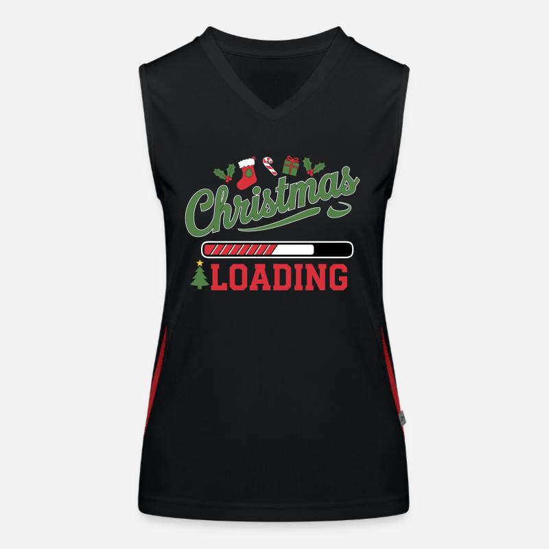 Christmas Loading Loading Bar Christmas Women's Functional Contrast Tank Top