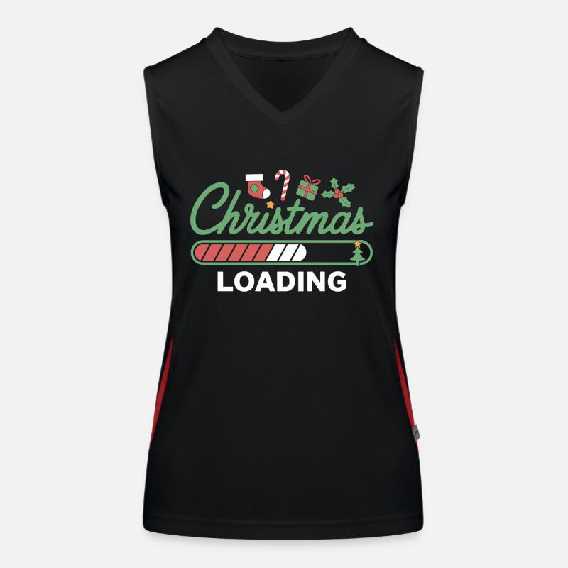 Christmas Loading Loading Bar Christmas Women's Functional Contrast Tank Top
