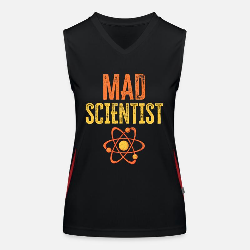 Funny Scientist Gift Mad Scientist Women's Functional Contrast Tank Top