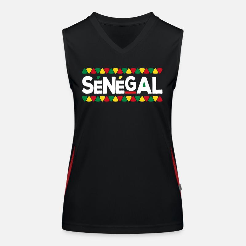 Sénégalais Drapeau Sénégal Débardeur respirant contrasté Femme