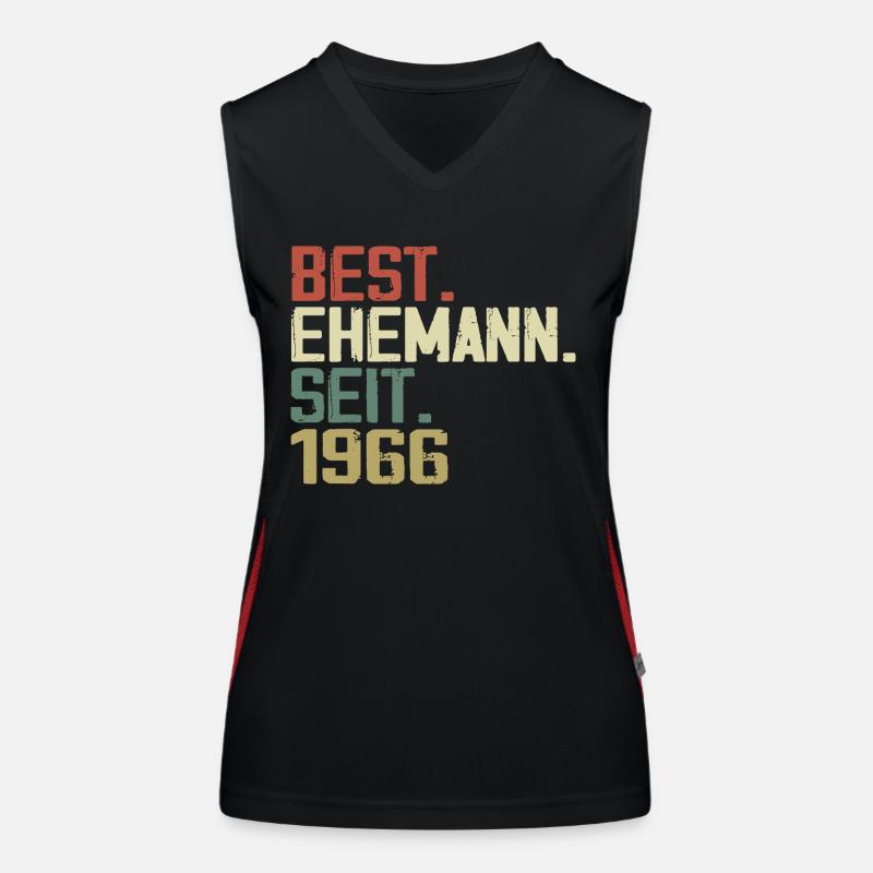 Best Ehemann Seit 1966 Geburtstagsgeschenk 1966 Funktionelles Kontrast-Tank Top für Frauen
