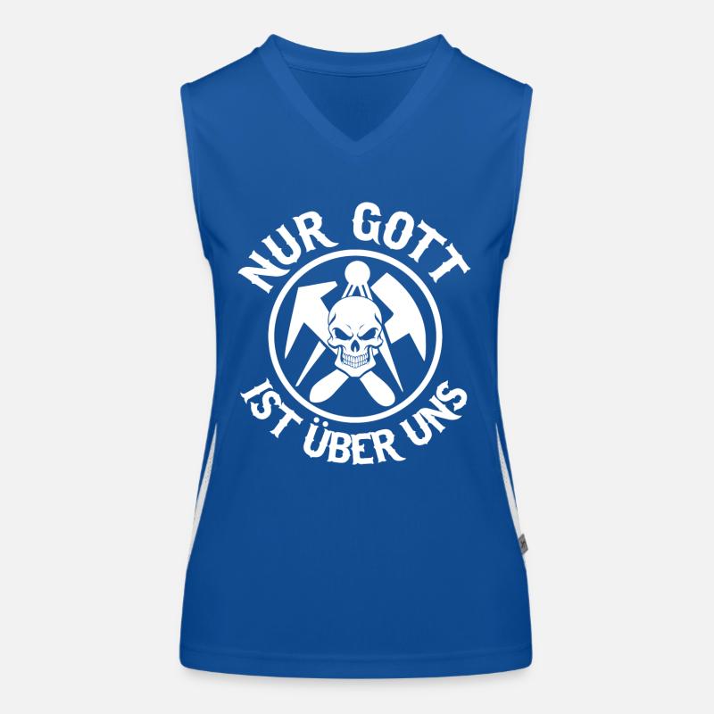 Dachdecker - Nur Gott Funktionelles Kontrast-Tank Top für Frauen