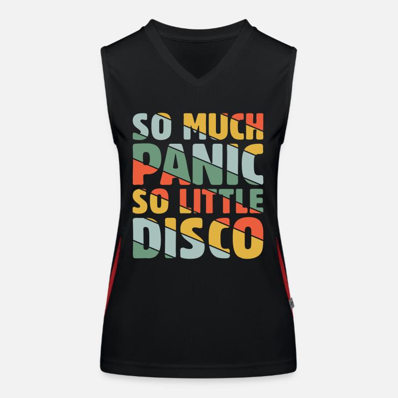 Tant de panique si peu de disco Débardeur respirant contrasté Femme