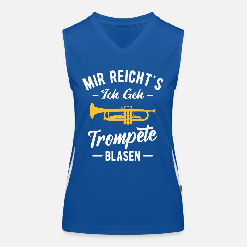Trompete Musiker Trompeter Orchester Blasmusik Funktionelles Kontrast-Tank Top für Frauen