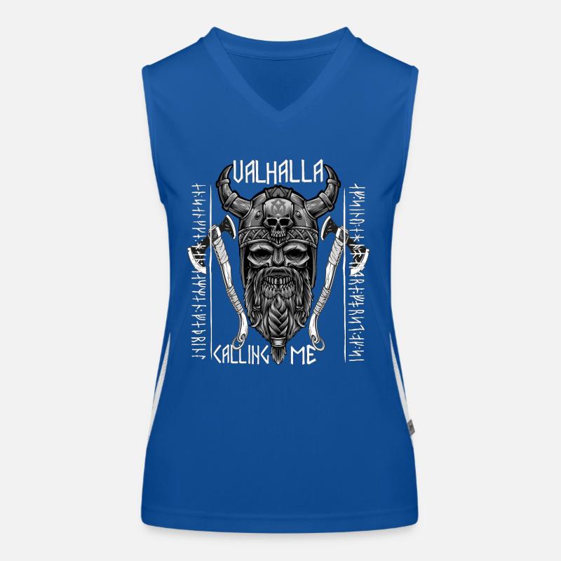 Vikings Valhalla Calling Me Funktionelles Kontrast-Tank Top für Frauen