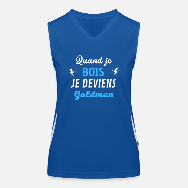 Quand je bois je deviens Jean-Jacques Goldman Débardeur respirant contrasté Femme