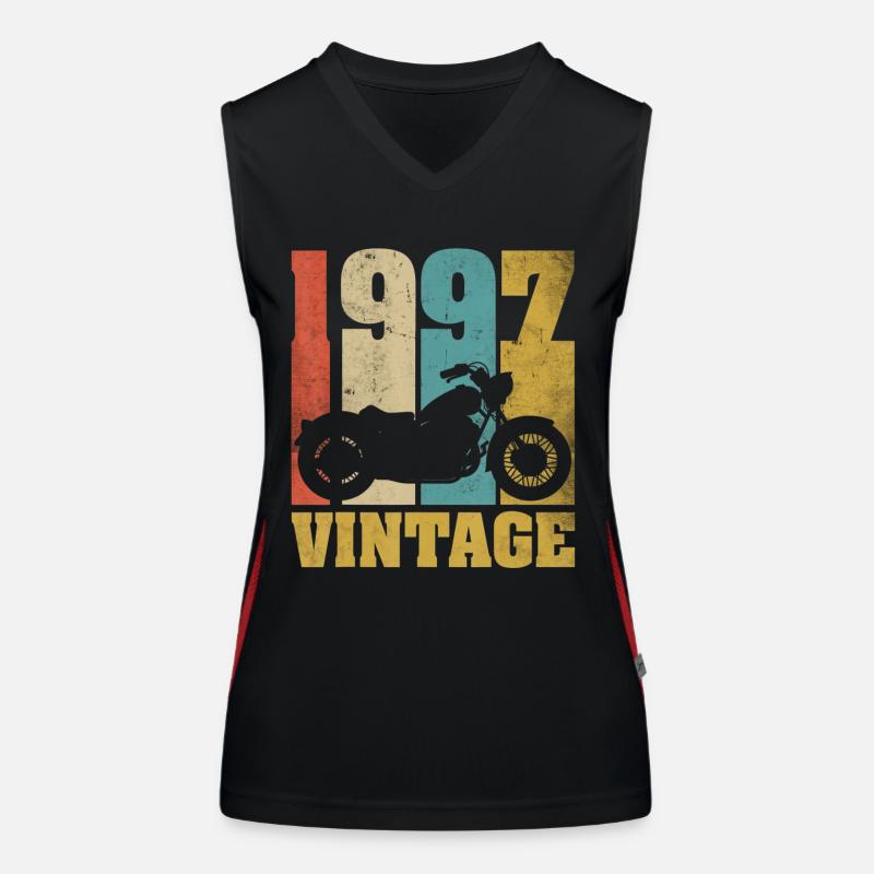 1997 Born birthday biker motorcycle gift Women's Functional Contrast Tank Top