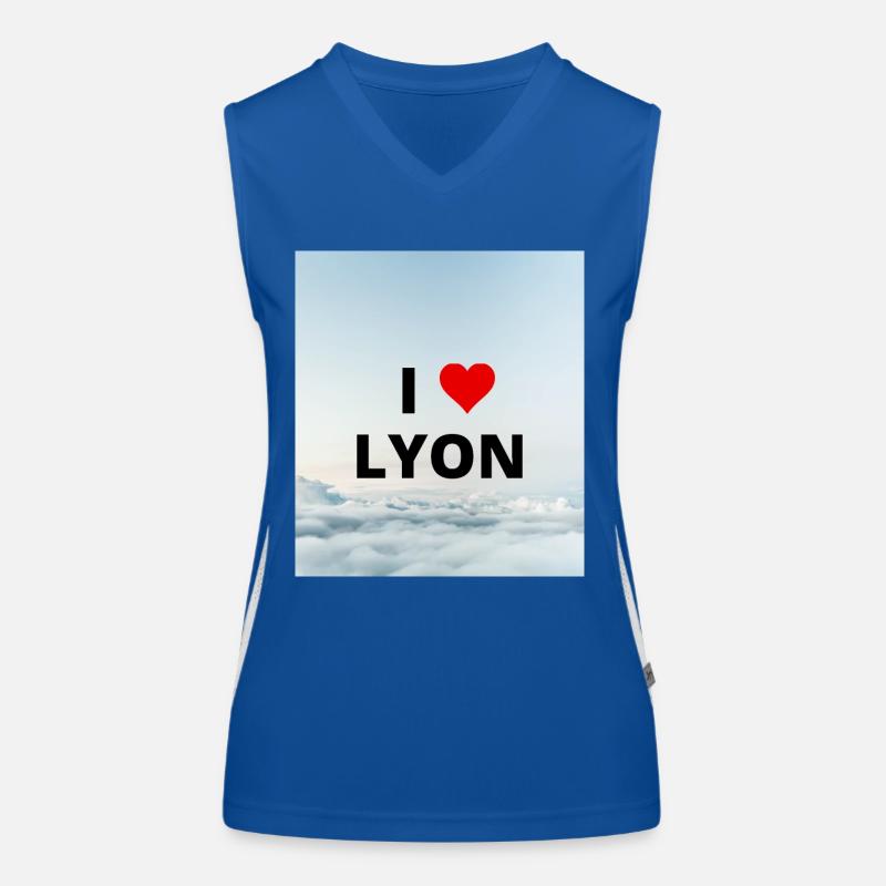 ICH LIEBE LYON Funktionelles Kontrast-Tank Top für Frauen