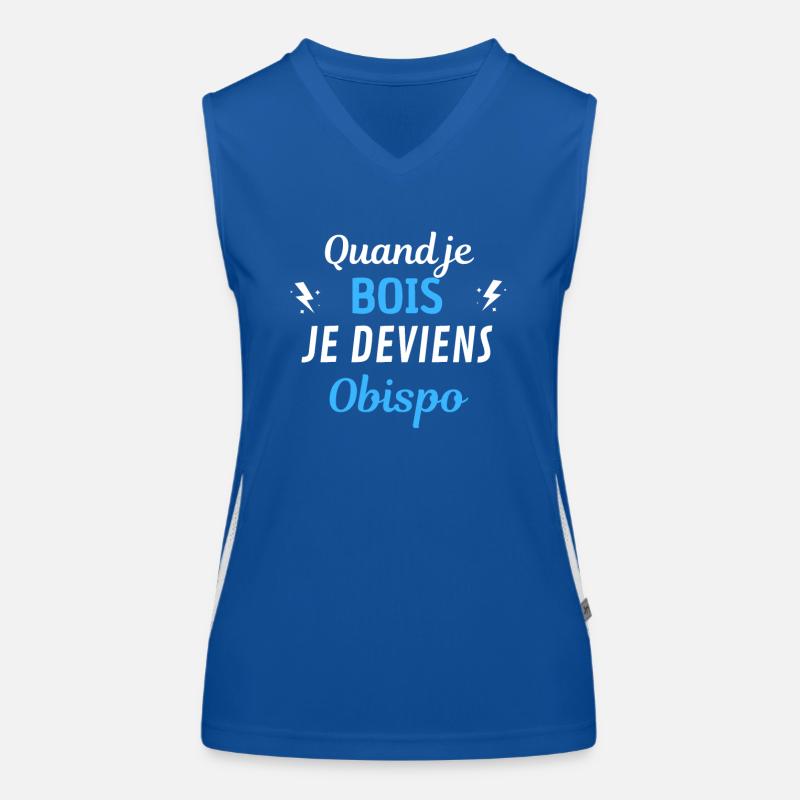 Quand je bois je deviens Pascal Obispo Débardeur respirant contrasté Femme