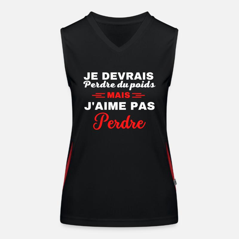 Je devrais perdre du poids, mais j'aime pas perdre Débardeur respirant contrasté Femme