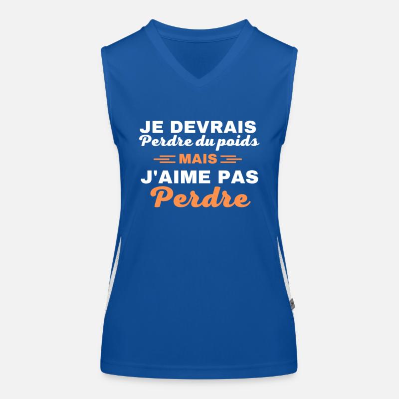 Je devrais perdre du poids, mais j'aime pas perdre Débardeur respirant contrasté Femme