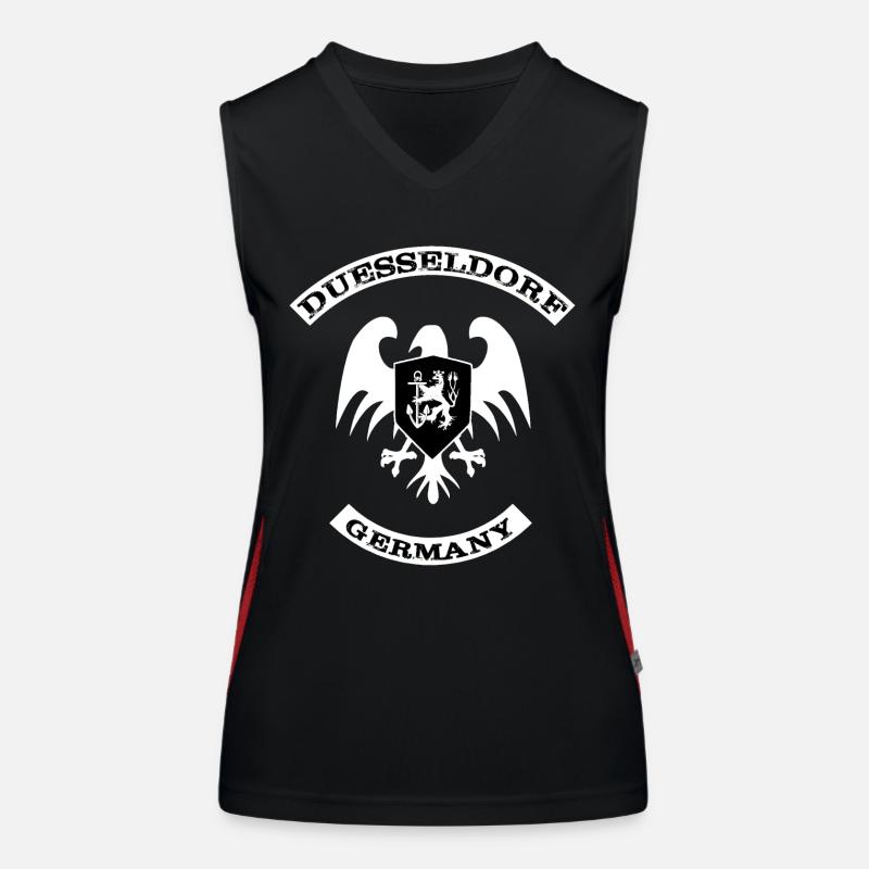 Dusseldorf - Women's Functional Contrast Tank Top - black/red