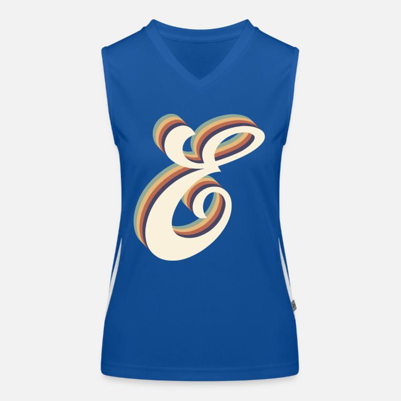 Buchstabe E Funktionelles Kontrast-Tank Top für Frauen