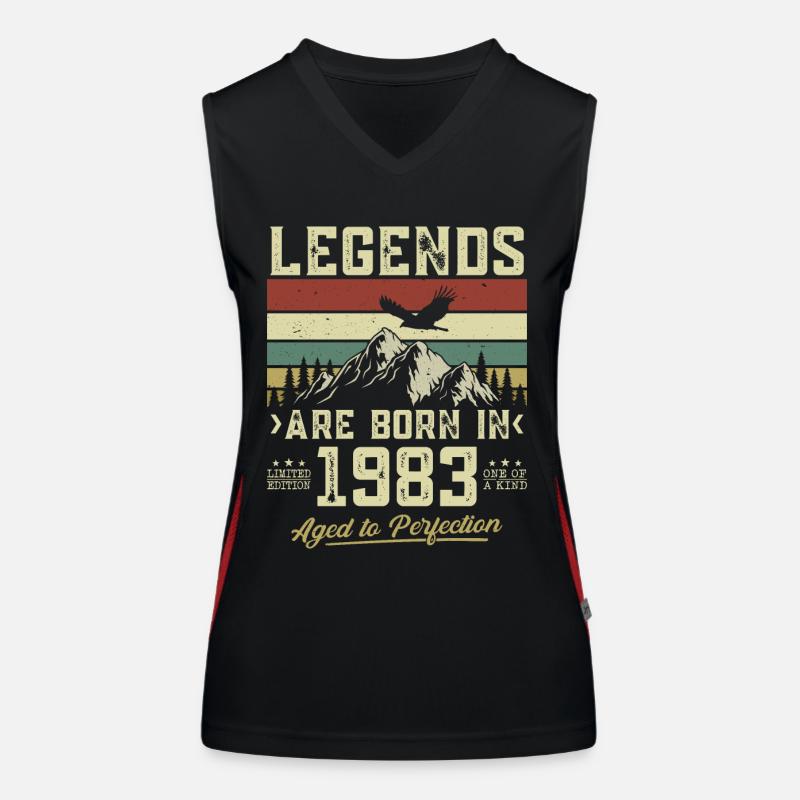 Legends were born in 1983 Women's Functional Contrast Tank Top