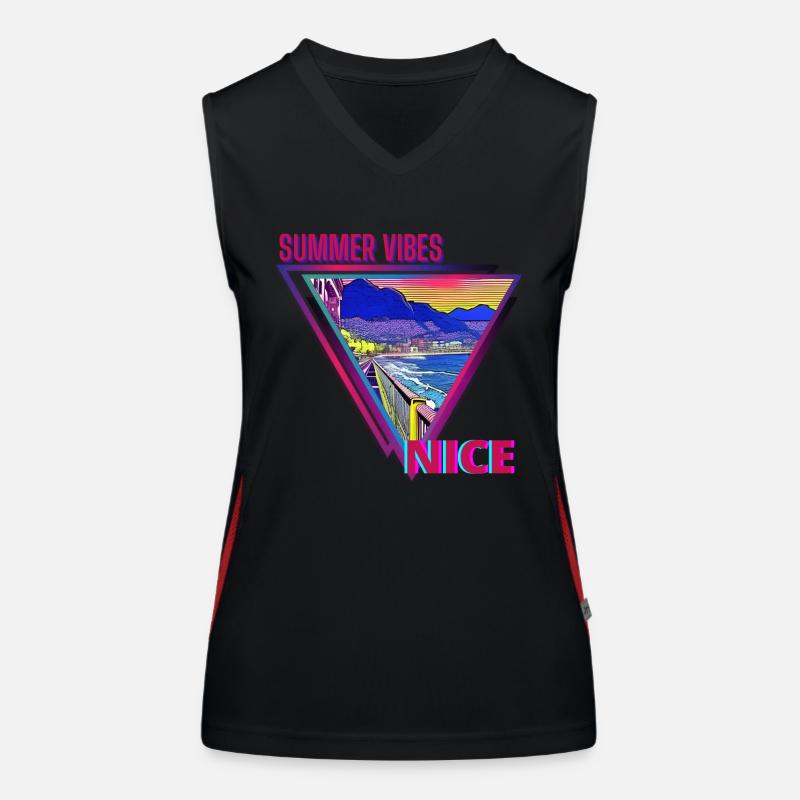 Summer Vibes Nice Women's Functional Contrast Tank Top