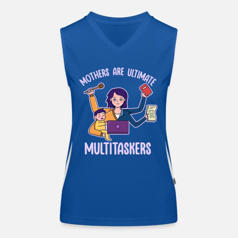 Muttertag Multitasking Arbeit Design Funktionelles Kontrast-Tank Top für Frauen