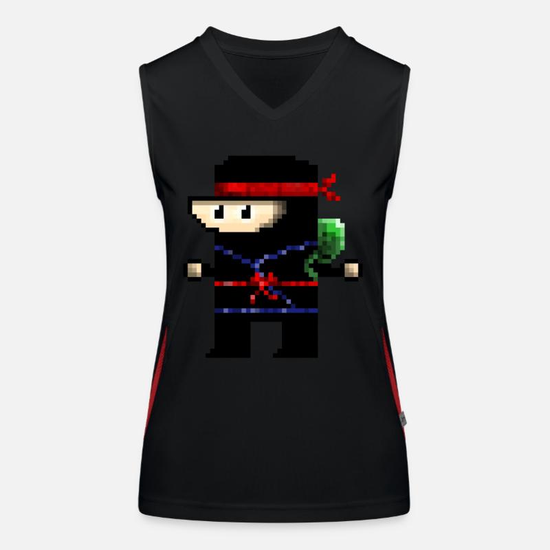 Pixel-Ninja-Krieger Funktionelles Kontrast-Tank Top für Frauen