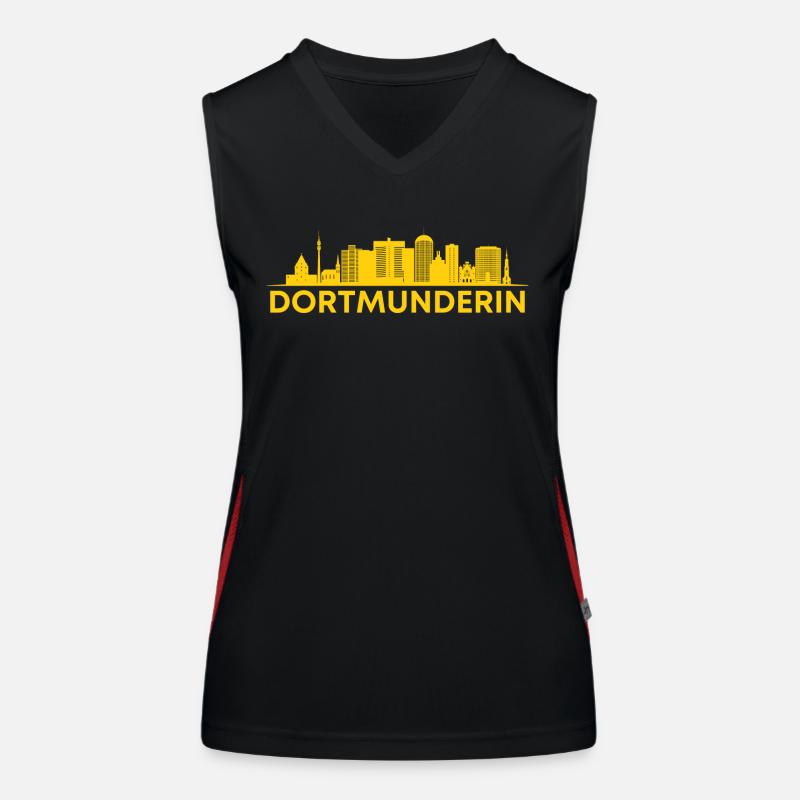 Dortmunder ! Dortmund, ma ville ! Débardeur respirant contrasté Femme