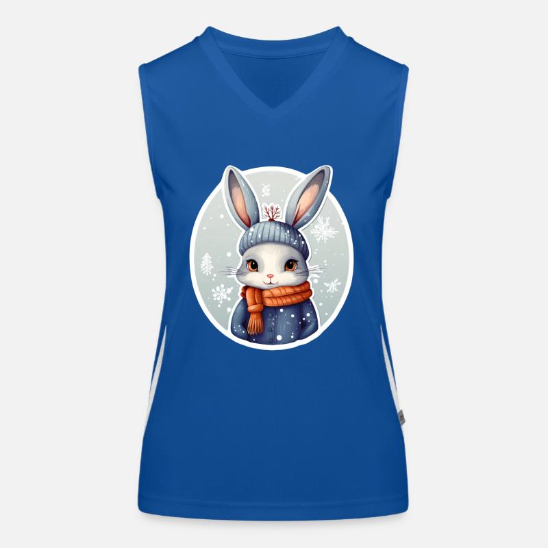Schnee-Hase Funktionelles Kontrast-Tank Top für Frauen