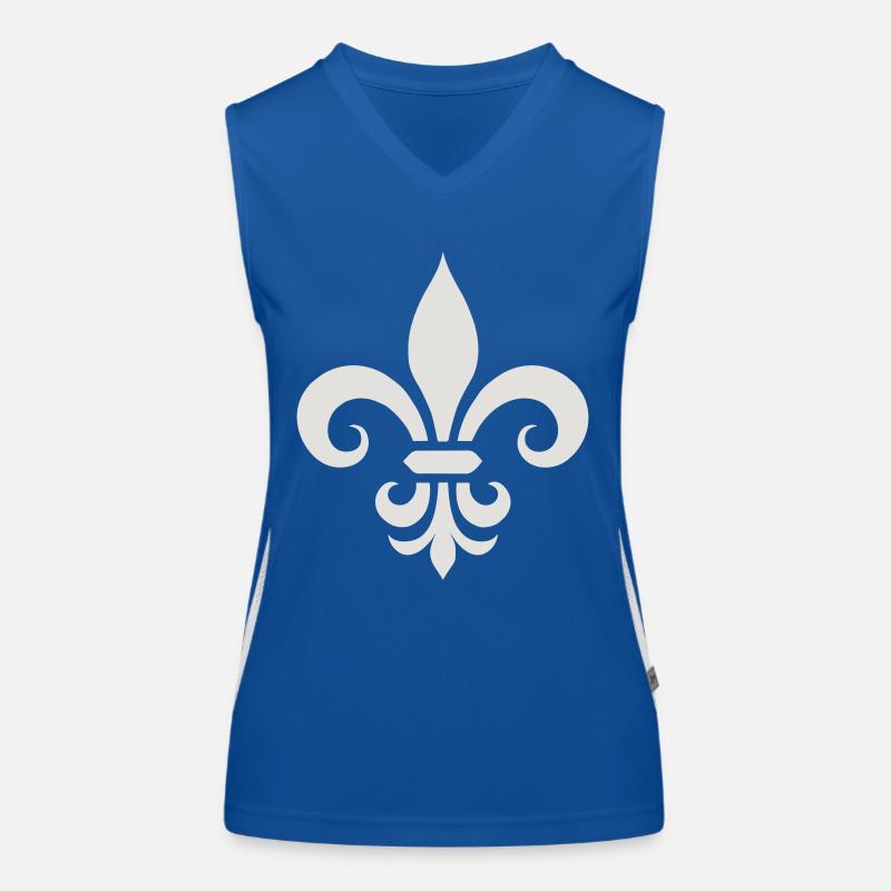 Fleur de Lis Charme Funktionelles Kontrast-Tank Top für Frauen
