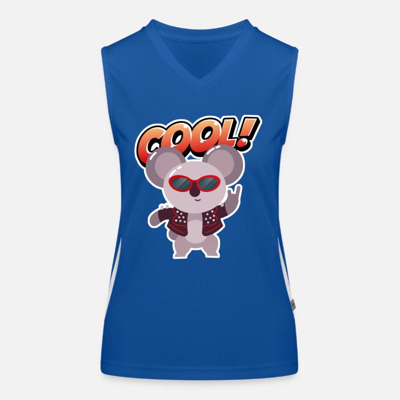 Koala in cooler Pose Funktionelles Kontrast-Tank Top für Frauen