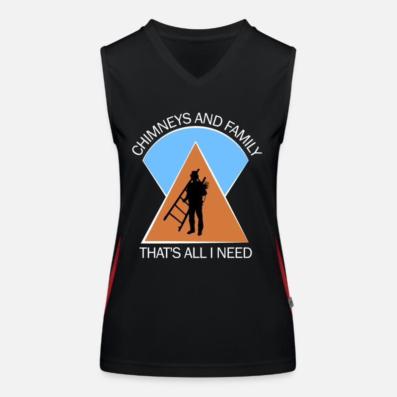 Schornsteinfeger Schlotfeger Funktionelles Kontrast-Tank Top für Frauen