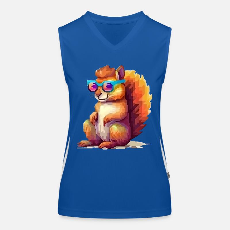 Pixulo the Squirrel Women's Functional Contrast Tank Top