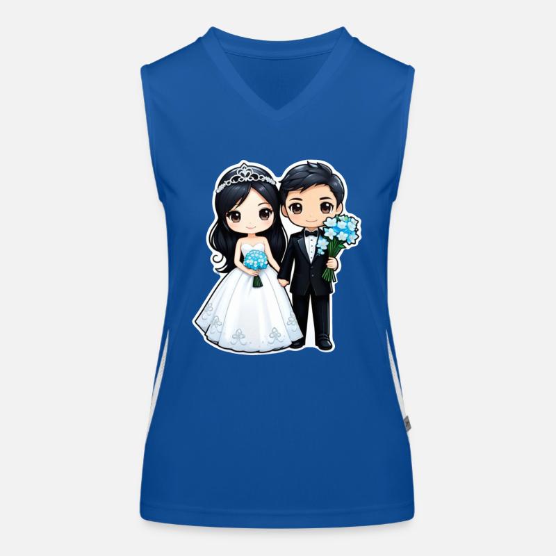 just married - pour mariage Débardeur respirant contrasté Femme
