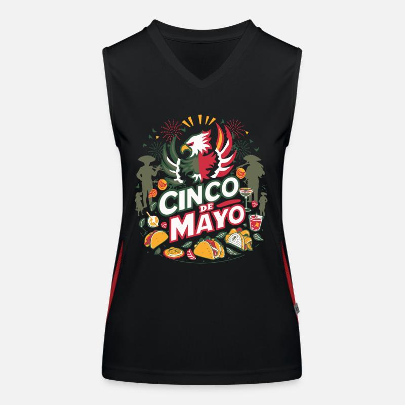 Cinco de Mayo Eagle Audacieux et vif Débardeur respirant contrasté Femme