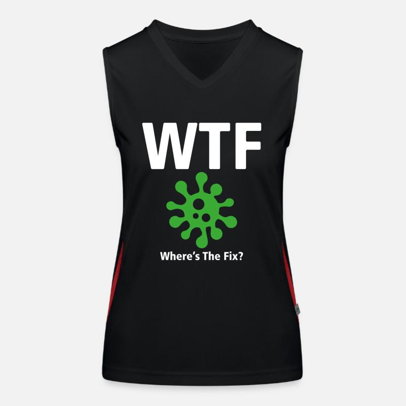 T-shirt WTF - Où est la solution ? (Programmateurs) Débardeur respirant contrasté Femme
