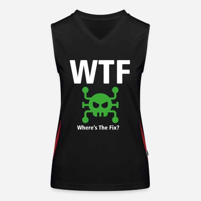 T-shirt WTF - Où est la solution ? (Programmateurs) Débardeur respirant contrasté Femme