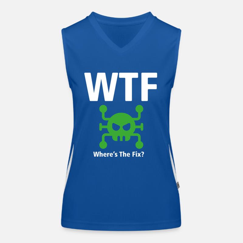 T-shirt WTF - Où est la solution ? (Programmateurs) Débardeur respirant contrasté Femme