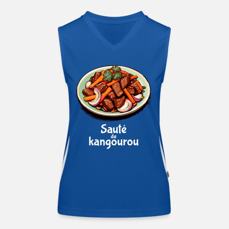 Kangaroo Stir-Fry - Plain Text Women's Functional Contrast Tank Top