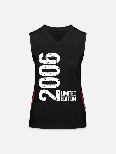 2006 Limited Edition - Funktionelles Kontrast-Tank Top für Frauen - Schwarz/Rot - Vorne
