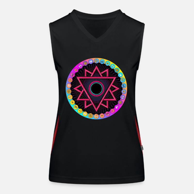 LSD Roue de l'Acide Débardeur respirant contrasté Femme