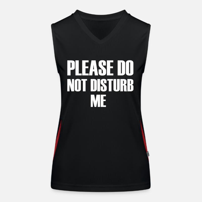 Please do not disturb me Women's Functional Contrast Tank Top