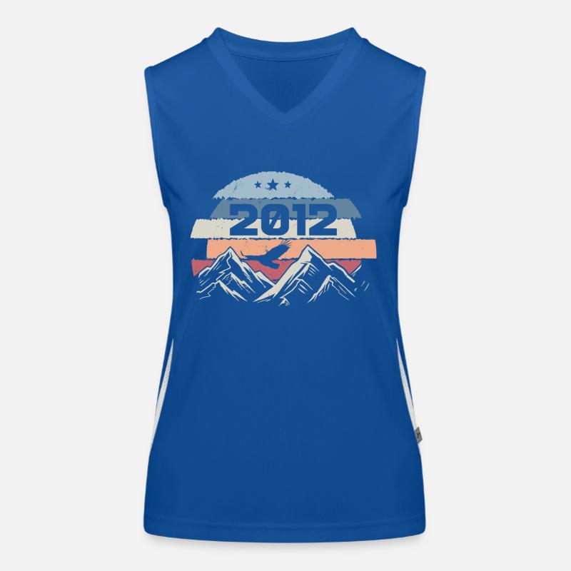 Anniversaire original 2012 Millésime 2012 Débardeur respirant contrasté Femme