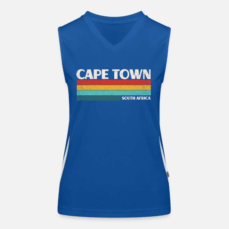 Le Cap Afrique du Sud Vintage Rétro 70s Le Cap Débardeur respirant contrasté Femme