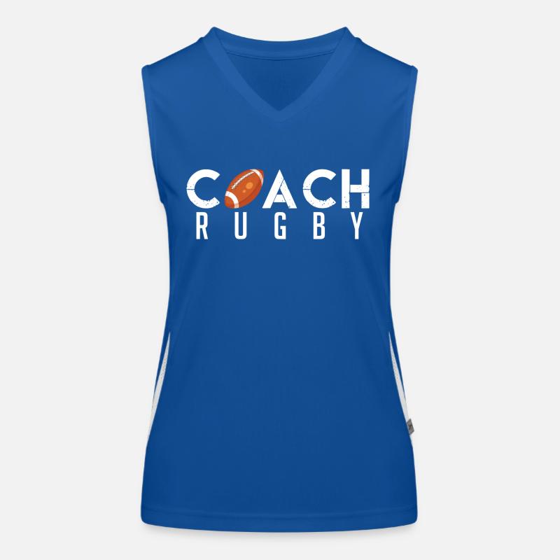 Trainer-Rugby | Das beste Rugby-Trainer-Geschenk Funktionelles Kontrast-Tank Top für Frauen