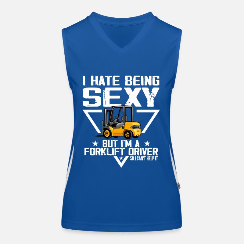 I Hate Being Sexy But I'm A Forklift Driver Débardeur respirant contrasté Femme