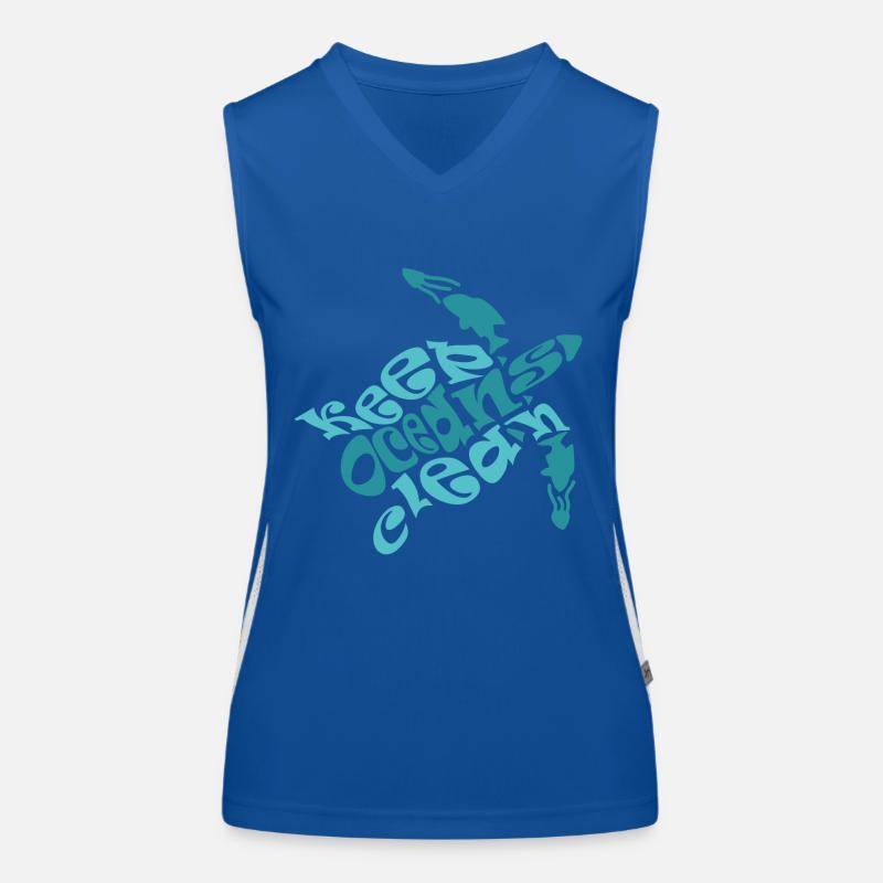 Scuba diving Keep the oceans clean Women's Functional Contrast Tank Top