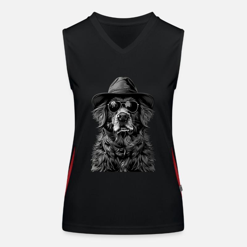 Chien Débardeur respirant contrasté Femme