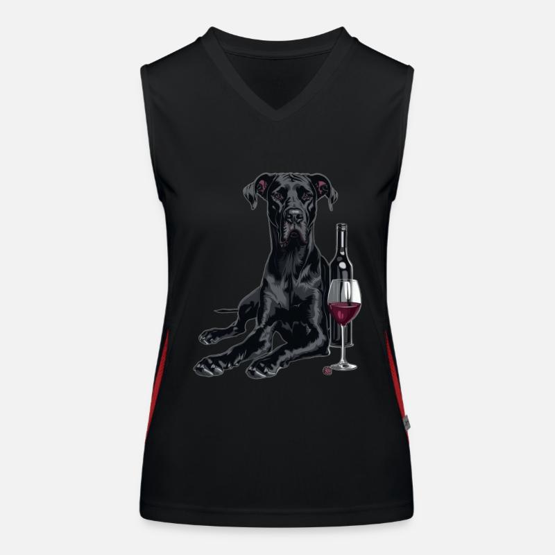 Deutsche Dogge Funktionelles Kontrast-Tank Top für Frauen