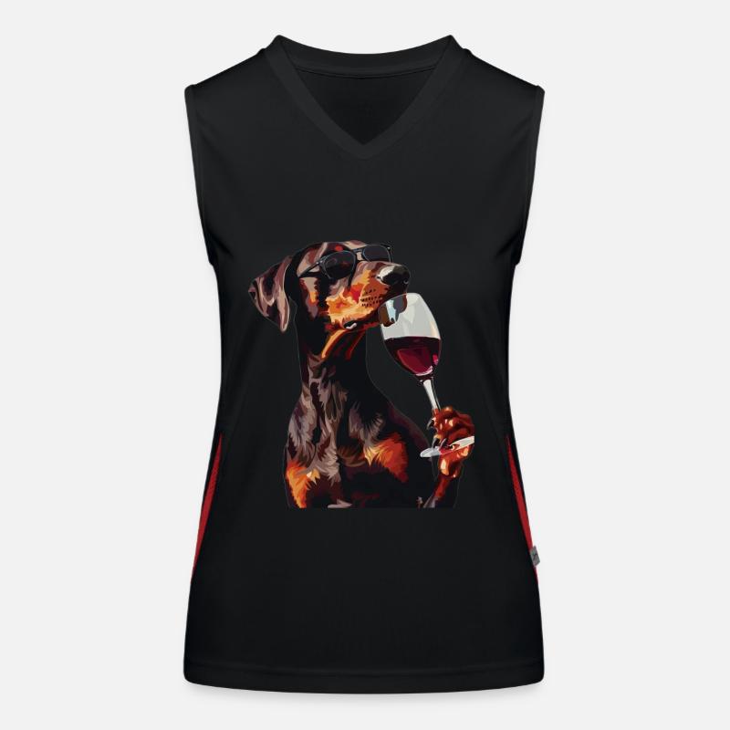 Dobermann Funktionelles Kontrast-Tank Top für Frauen
