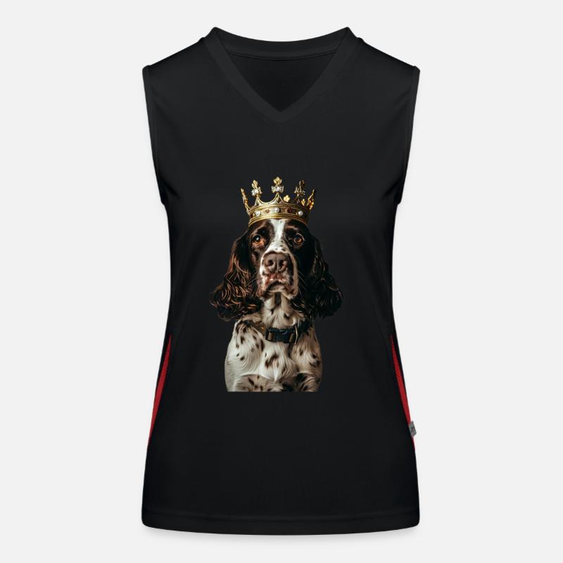 Englischer Springer Spaniel Funktionelles Kontrast-Tank Top für Frauen