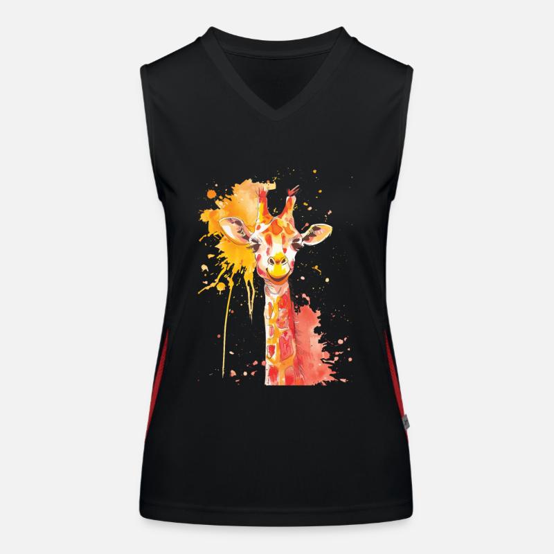 Giraffe Funktionelles Kontrast-Tank Top für Frauen