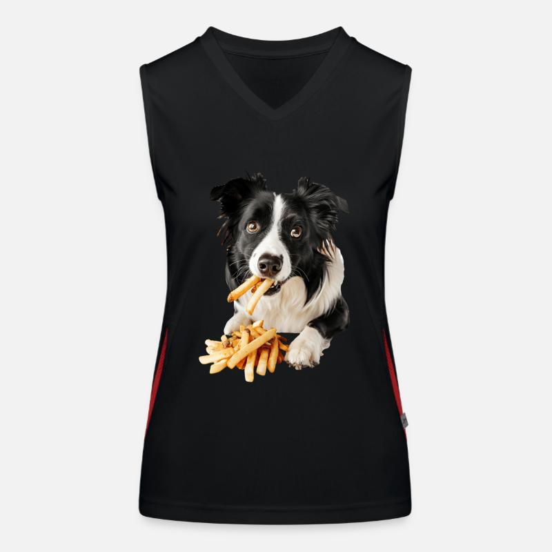 Border Collie Women's Functional Contrast Tank Top