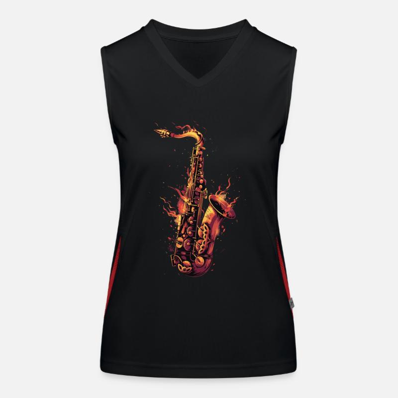 Saxophone Débardeur respirant contrasté Femme