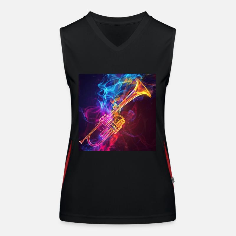 Trompete Funktionelles Kontrast-Tank Top für Frauen
